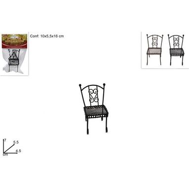 SEDIA IN METALLO PER PRESEPE 4,5X5,5XH7CM