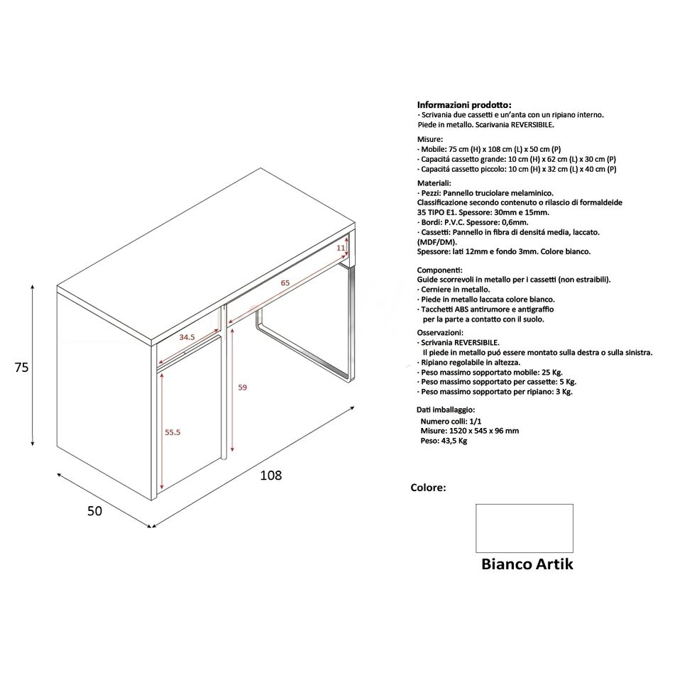 scrivania-july-108x50xh75cm-bianco-con-2-cassetti