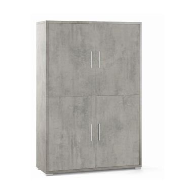 MOBILE 4 ANTE KIT 108X41XH161CM STRUTTURA CEMENTO FRONTALE CEMENTO