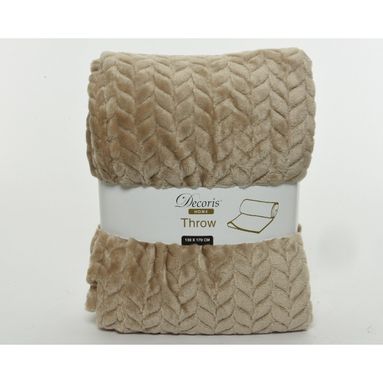 PLAID IN FLANELLA 280GR 130X170CM BEIGE