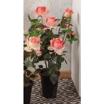 VASO CON ROSE ASS4COL DIAM16XH61