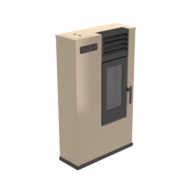 STUFA A PELLET SLIM SUSY  KW 7,5 COLORE AVORIO CM.63X23X103H.