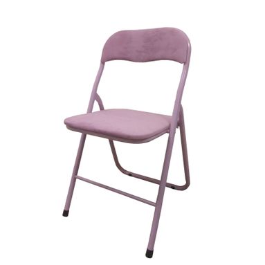 SEDIA PIEGHEVOLE POLO 44X45XH80CM VELLUTO ROSA