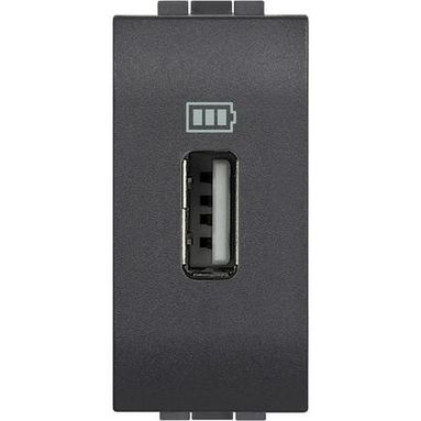 CARICATORE USB LIVING LIGHT 1.5A ANTRACITE