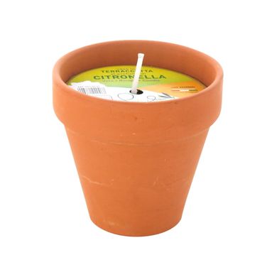 VASETTO IN TERRACOTTA CON CERA FRAGANZA CITRONELLA