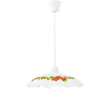 LAMPADARIO RIBES E27 D.42XH120CM BIANCO/FRUTTI.