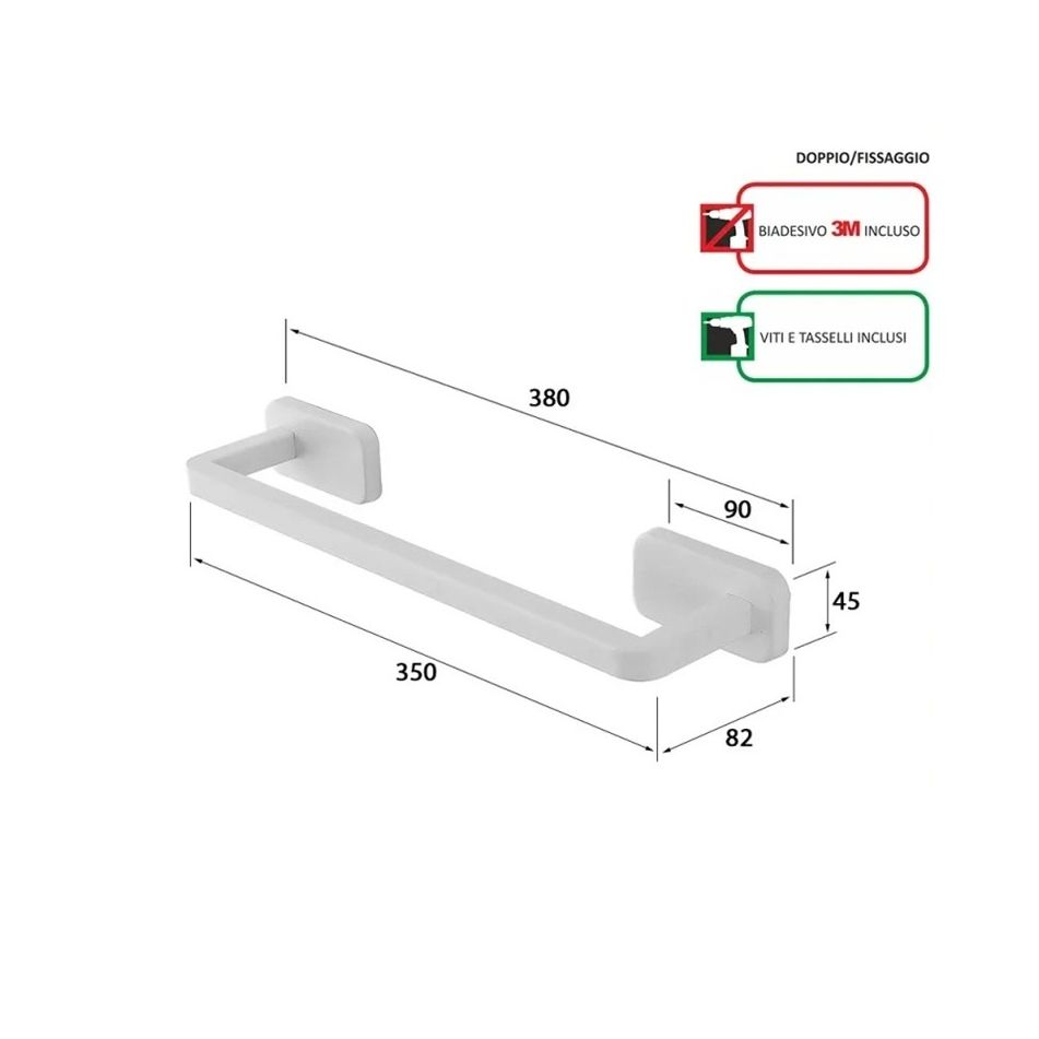 portasciugamani-cubik-35cm-inox-bianco