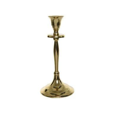 PORTA CANDELE IN ALLUMINIO COLORE ORO H20CM