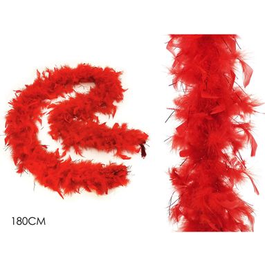 FILO CON PIUME 180CM ROSSO.