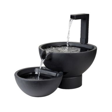 FONTANA A CIOTOLA DOPPIA 57X87XH68CM NERA