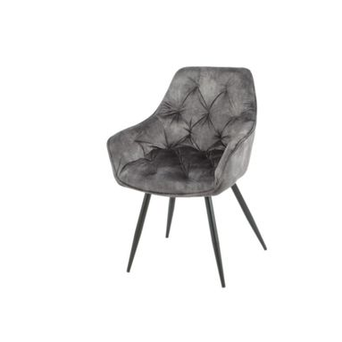 SEDIA SENNA 59X60XH86CM GRIGIA IN VELLUTO
