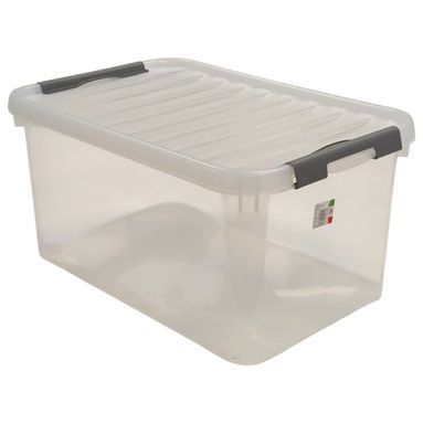 BOX 55L 58X39XH28CM TRASPARENTE CON MANIGLIE