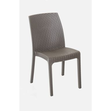 SEDIA VIRGINIA MARRONE 59X47XH86CM IMPILABILE