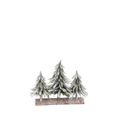 SET 3 ALBERI 28X7XH26CM SU BASE IN LEGNO..
