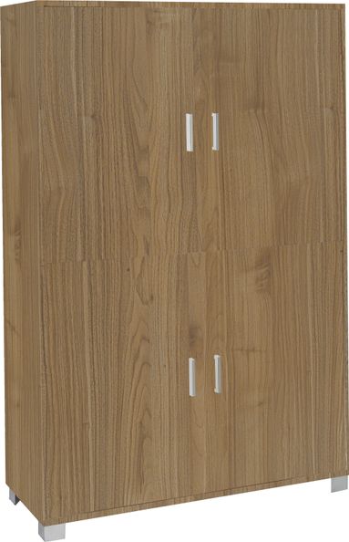 MOBILE 4 ANTE KIT 108X41XH161CM STRUTTURA NOCE STELVIO FRONTALE NOCE STELVIO