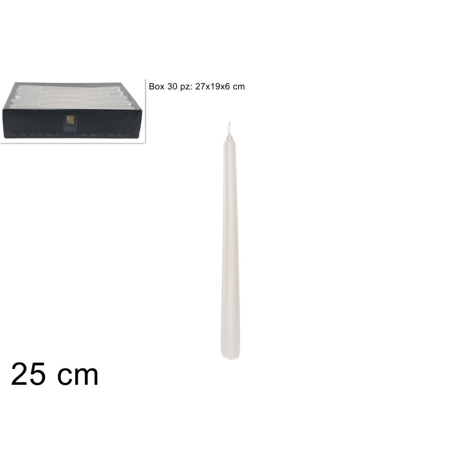 candela-laminata-25cm-bianco