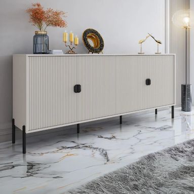 MADIA LOTUS 4/A 204X49XH88CM CASHMERE PIEDI NERI.