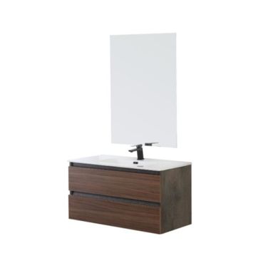 BAGNO REVITAL SOSPESO 81X46XH51CM NOCE/OSSIDO