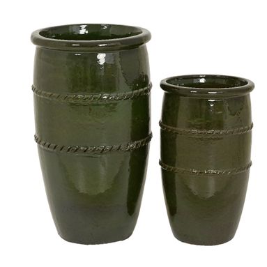 PORTAVASO LUCIA D.45XH79CM VERDE IN TERRACOTTA