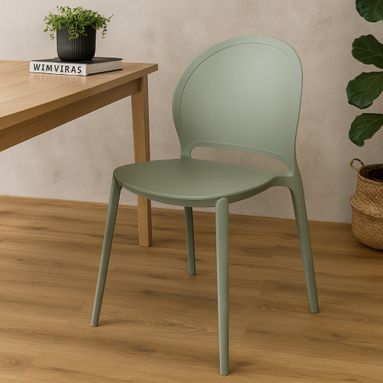 SEDIA INES 54X48XH81CM VERDE.