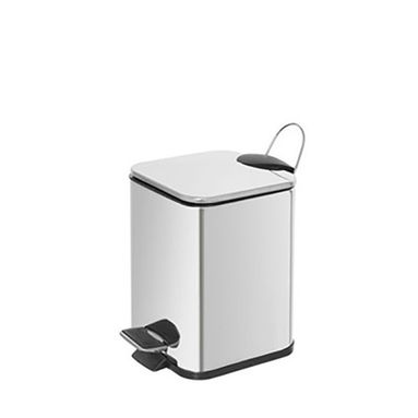 PATTUMIERA 3L 16X16XH25CM ACCIAIO CROMO