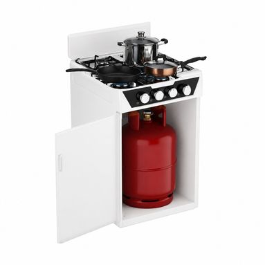 CUCINA A GAS M. POKER-G BIANCA PORTABOMBOLA
