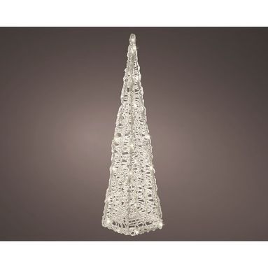PIRAMIDE CON 50 LED BIANCO CALDO H118CM