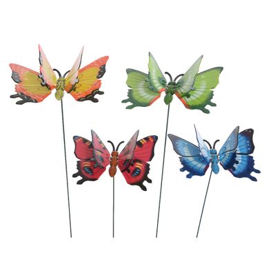 FARFALLA DECORATIVA 70CM IN PLASTICA CON STELO DA
