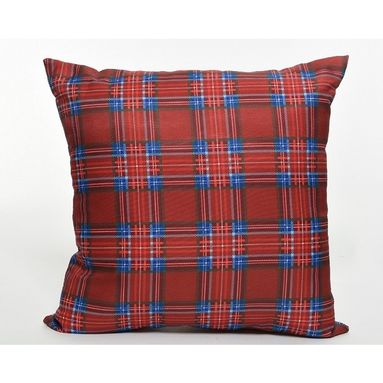 CUSCINO A QUADRONI ROSSO ASSORTITO 40X40CM