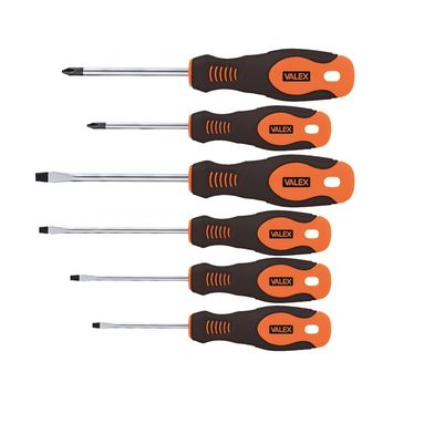 SET 6 CACCIAVITI 4 FLAT + 2 PH LINEA ARANCIO
