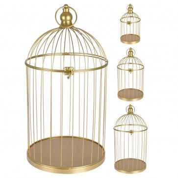 GABBIA DECORATIVA PER UCCELLINI D.20XH37CM IN META