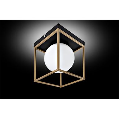 PLAFONIERA JERA 1 LUCE E14 18X18XH22CM ORO SATINAT
