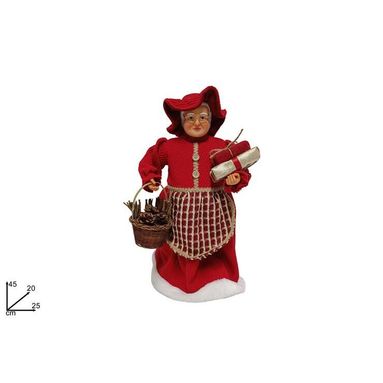MAMMA NATALE CON VESTITO NATALIZIO 45CM