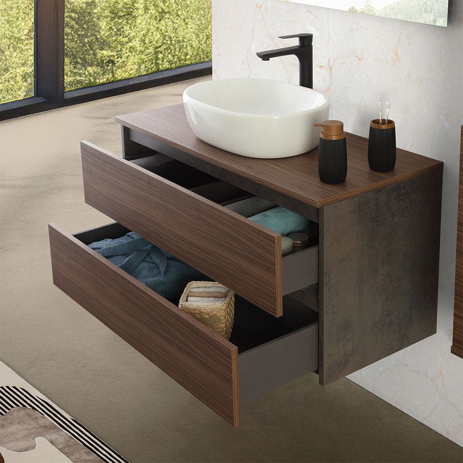 bagno-revital-ciotola-sospesa-101cm-noce-slash-ossido