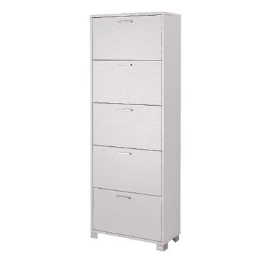 SCARPIERA BIANCO FIAMMATO 70X29XH190CM 5 RIBALTE