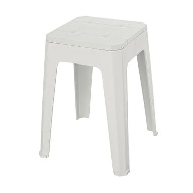 SGABELLO IN POLIPROPILENE 28X28XH46CM BIANCO.