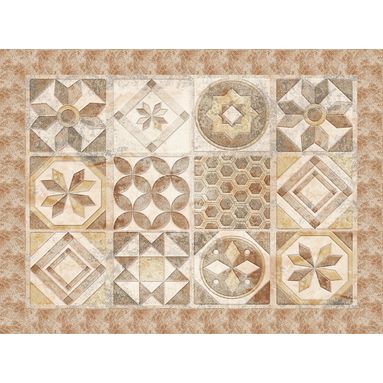 TOVAGLIETTA VINILE 33X45CM DAMASCATA MARRONE