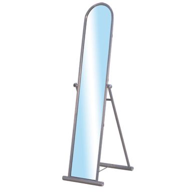 SPECCHIERA IN METALLO SILVER 38X45XH143CM CON PIED