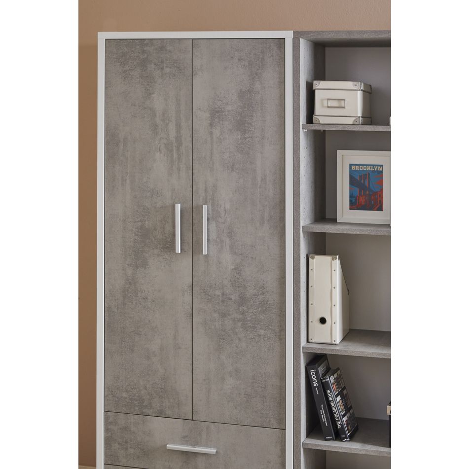 mobile-2-ante-2-cassetti-71x41xh182cm-struttura-ossido-bianco-frontale-cemento