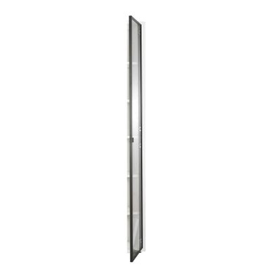 ANTA IN VETRO CON TELAIO IN ALLUMINIO NERO PER LIBRERIA SERIE DAVINCI CM.37,5X209,5H.
