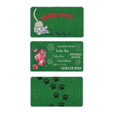 TAPPETO GREEN FLOCK 40X70
