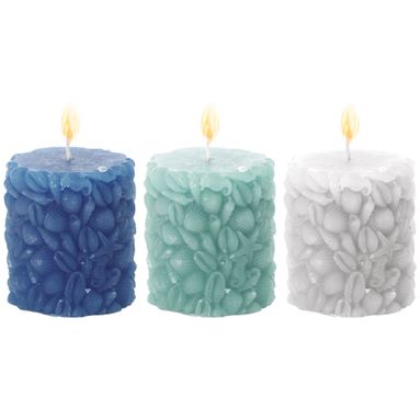 CANDELA DECORATIVA D7XH7.5CM STELLE / CONGHIGLIE
