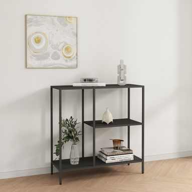 LIBRERIA BASSA 80X30XH80CM ARDESIA IN METALLO.