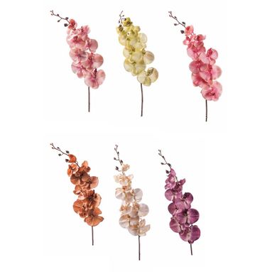 ORCHIDEA 97CM CON 9 FIORI E 6 BOCCIOLI IN 6 COLORI