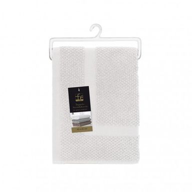 TAPPETO SCENDIDOCCIA 45X65CM BIANCO IN COTONE