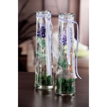 VASO IN VETRO CON LAVANDA 9X35HCM