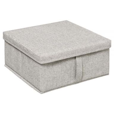 SCATOLA PER ARMADI 31X31XH15CM BEIGE IN TESSUTO
