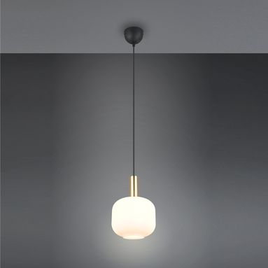 LAMPADARIO E27 DIVA 20CM OTTONE/VETRO RIGATO