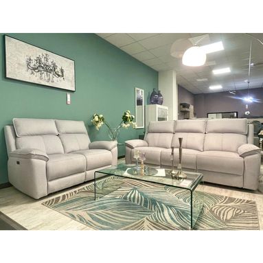 SET DIVANI RECLINER JASON SMALL 3+2 GHIACCIO.