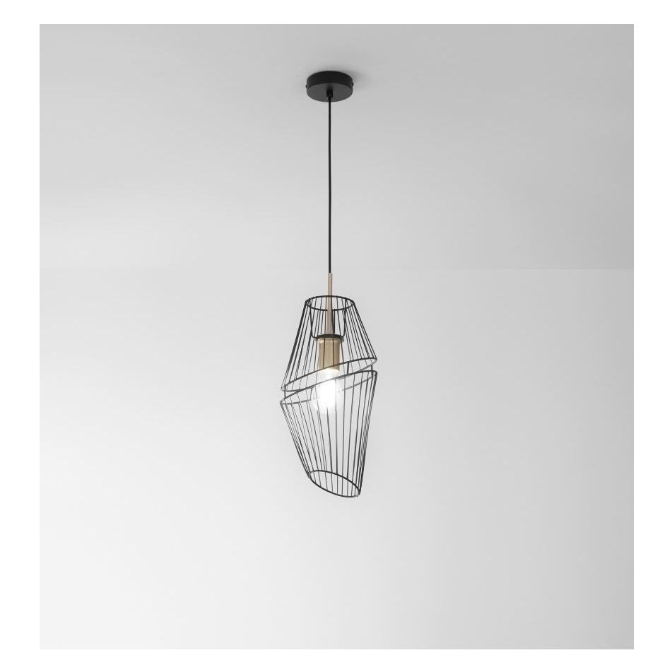 sospensione-kiko-e27-d-dot-20xh150cm-nera-slash-oro